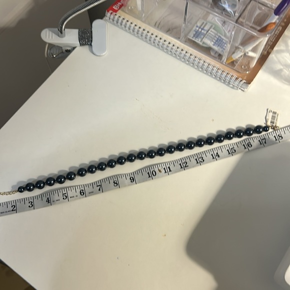 Charter Club - Navy Blue Pearls Tower NECKLACE  and EARRINGS - Picture 5 of 5